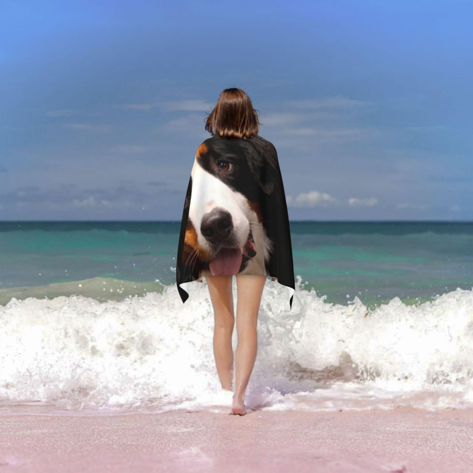 Amazon｜バーニーズマウンテンドッグ 犬柄 バスタオル 大判 吸水