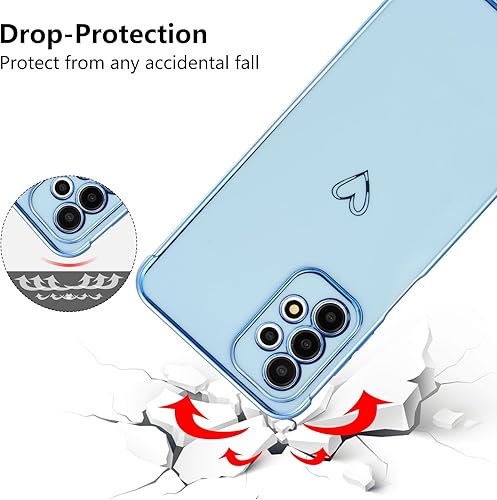 Miniatura 3 de ZTOFERA Funda Samsung Galaxy A23 4G5G, bonito borde chapado con patrón de corazones de amor con protección para lente de cámara, funda para Galaxy