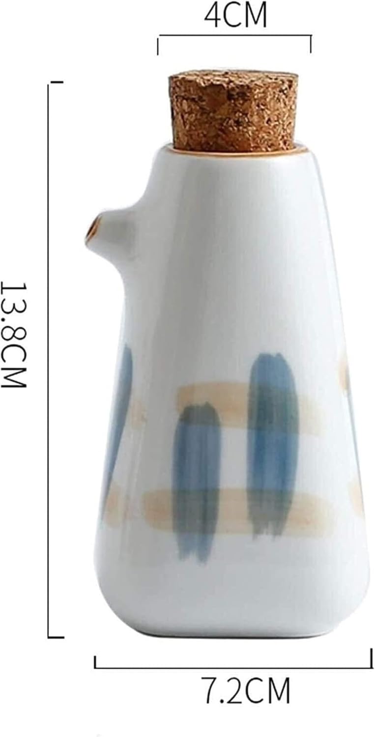 Oil and Vinegar Dispenser Olive Oil Dispenser Bottle,Ceramic Oil and Vinegar Dispenser Bottles with Stoppers-Oil Bottle Cooking