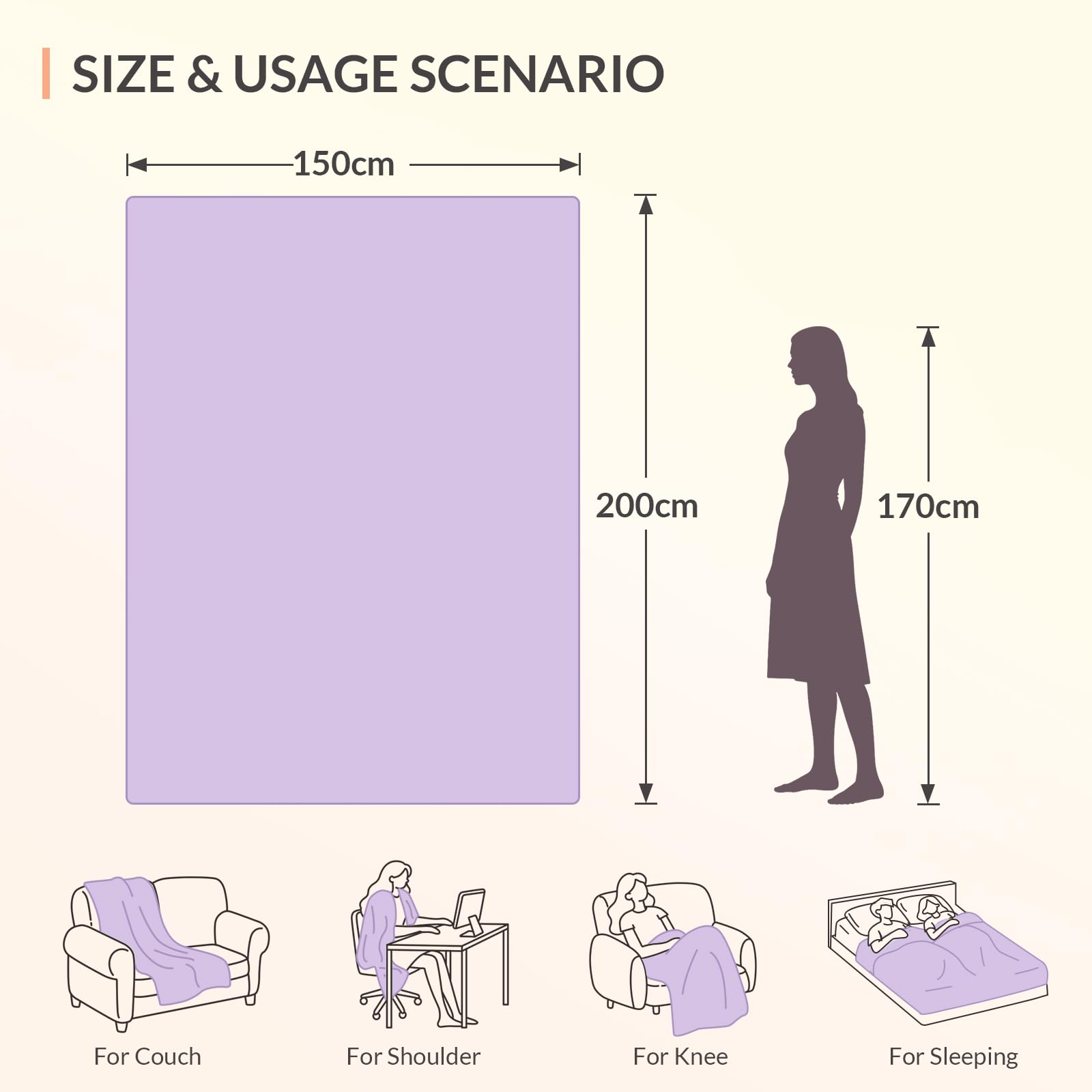 HOMLYNS Coperta riscaldata, 9 impostazioni di calore, timer 10 ore, viola | 200 × 150 cm, certificato UKCA, morbida flanella sherpa, costruita per divano, letto e ufficio, corda da 220 cm