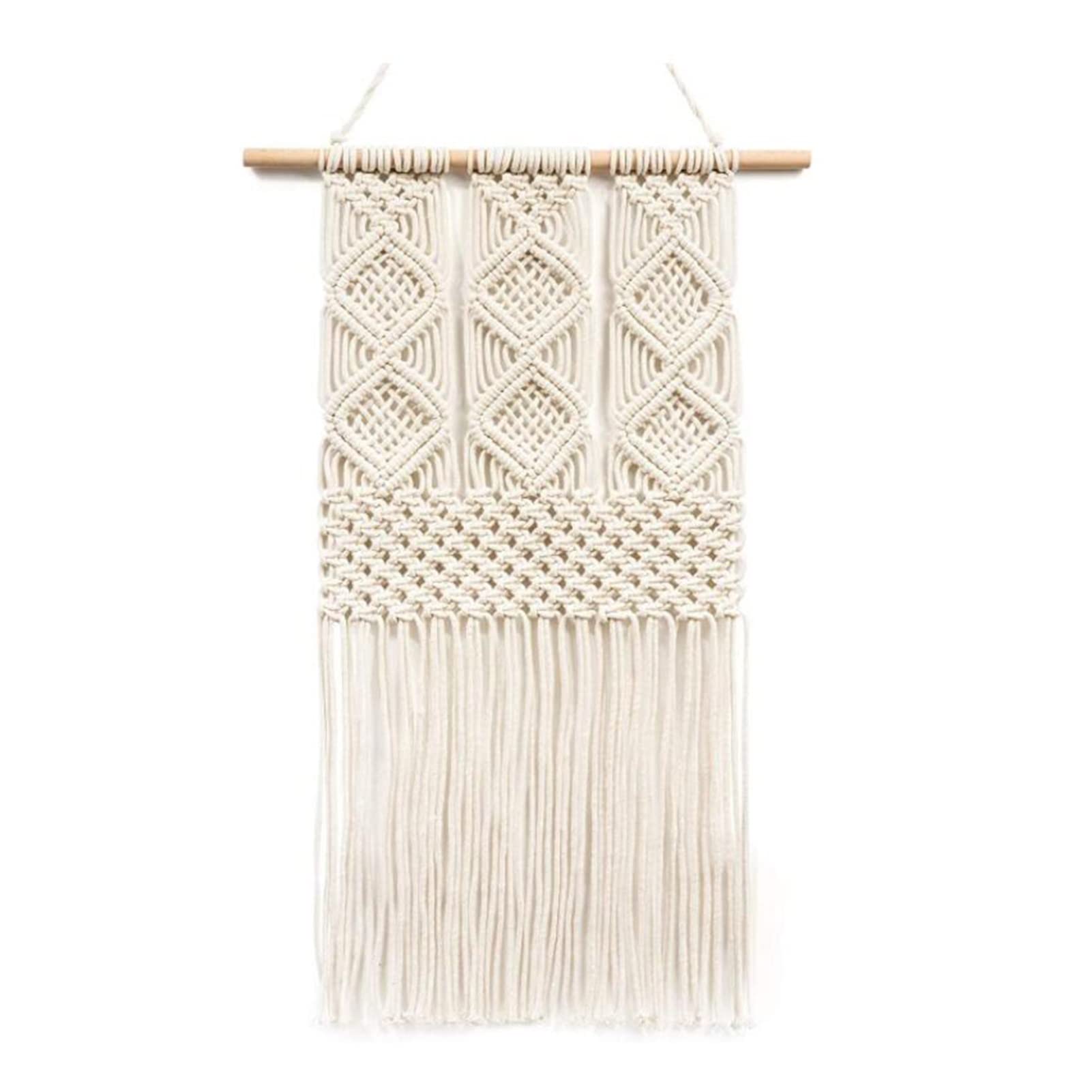 CRYSEU Tapestry Macrame Wall Hanging Tapestry Handmade Cotton Art