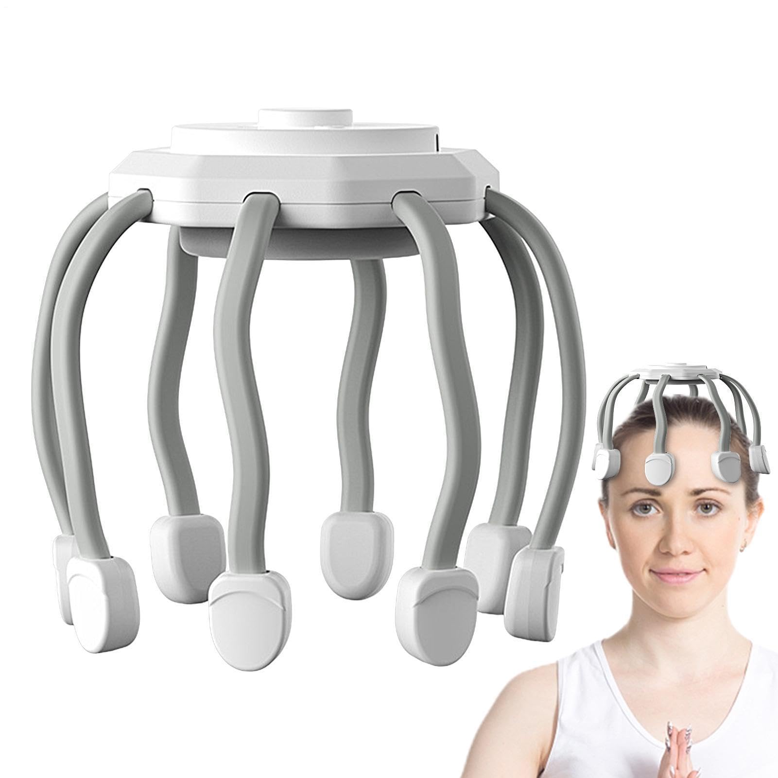 Ultra masajeador de cuero cabelludo pulpo, masajeador de cabeza portátil