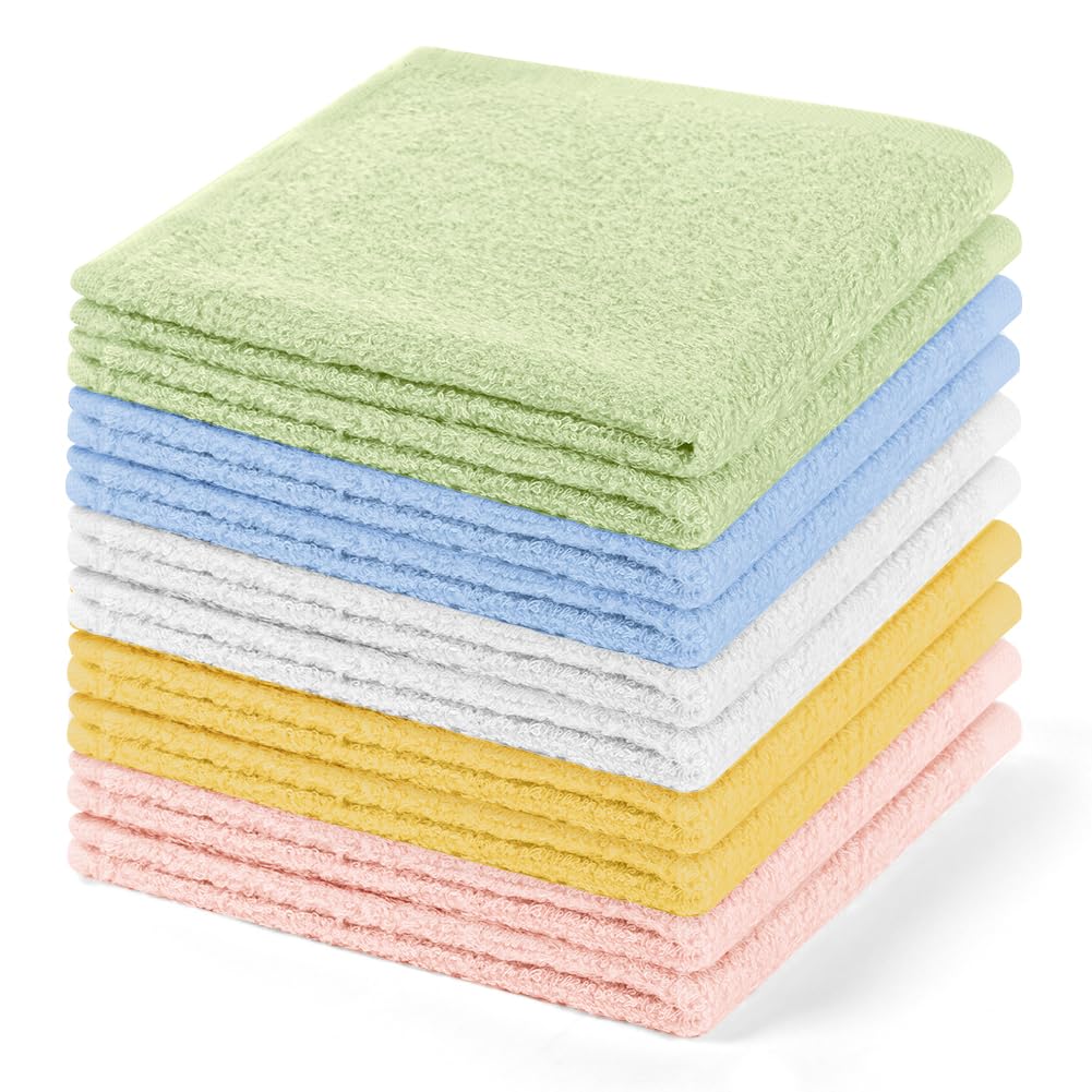 10 sztuk ściereczek do demakijażu z mikrofibry, 25 x 25 cm ręcznik do twarzy do pielęgnacji skóry, włókno z węgla bambusowego, nadaje się do demakijażu, pielęgnacji niemowląt i wrażliwej skóry