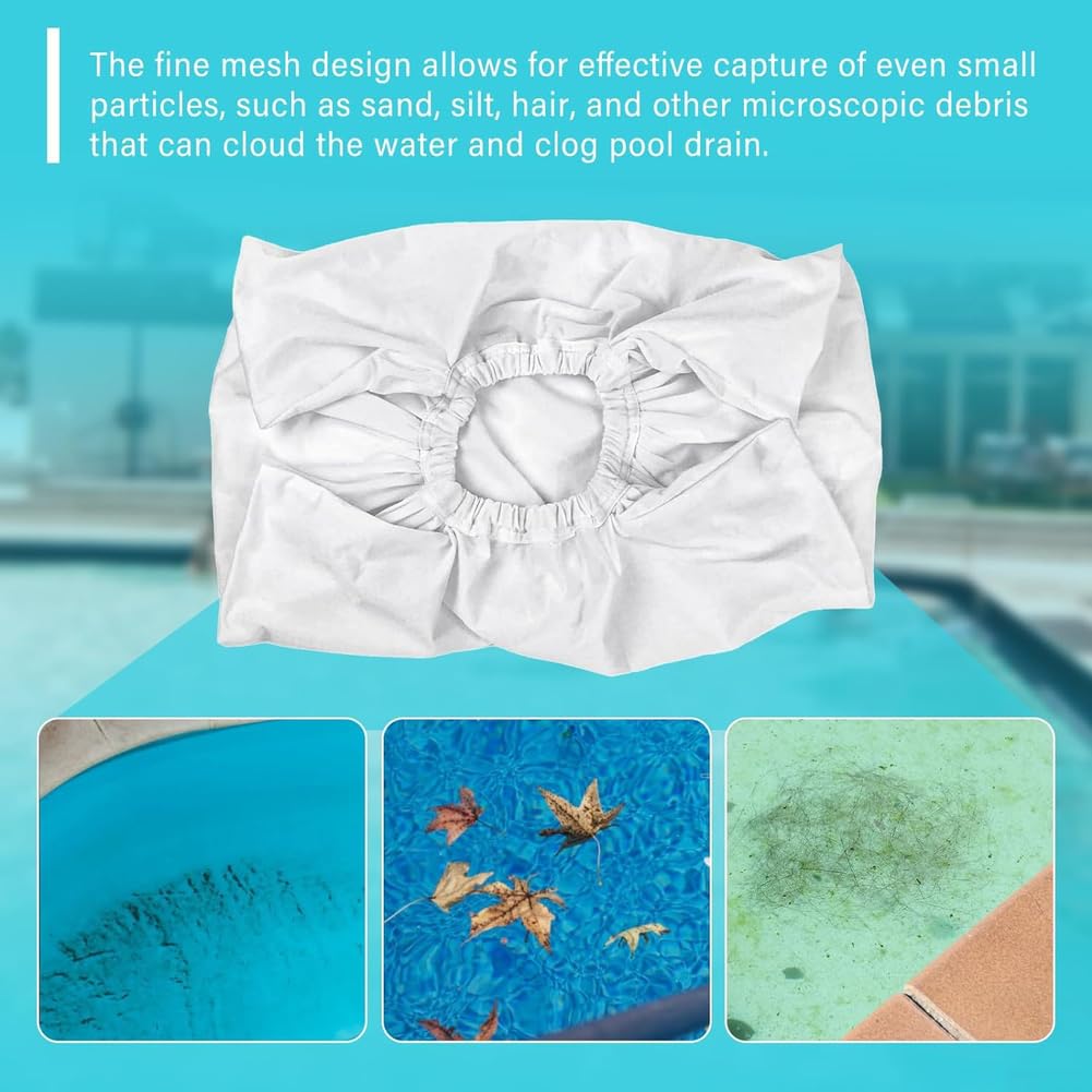 Sac filtrant fin réutilisable pour nettoyeur de piscine Aquabot modèles 8111 et 8101, pièce de rechange durable en maille de coton pour piéger la saleté et les débris pour un entretien de l'eau claire