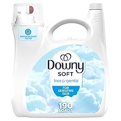 Downy Free & Gentle Fabric Softener, Fabric Conditioner, Hypoallergenic, 190 Loads, 140 fl oz, Downy Fabric Softener, Liquid Fabric Softener