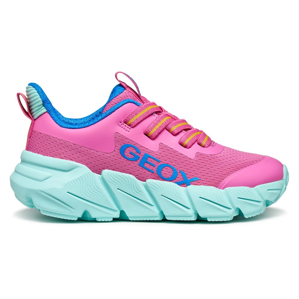 Geox Junior J Flexyper Fast Girl Sneakers Fuchsia/Watersea, 36 EU