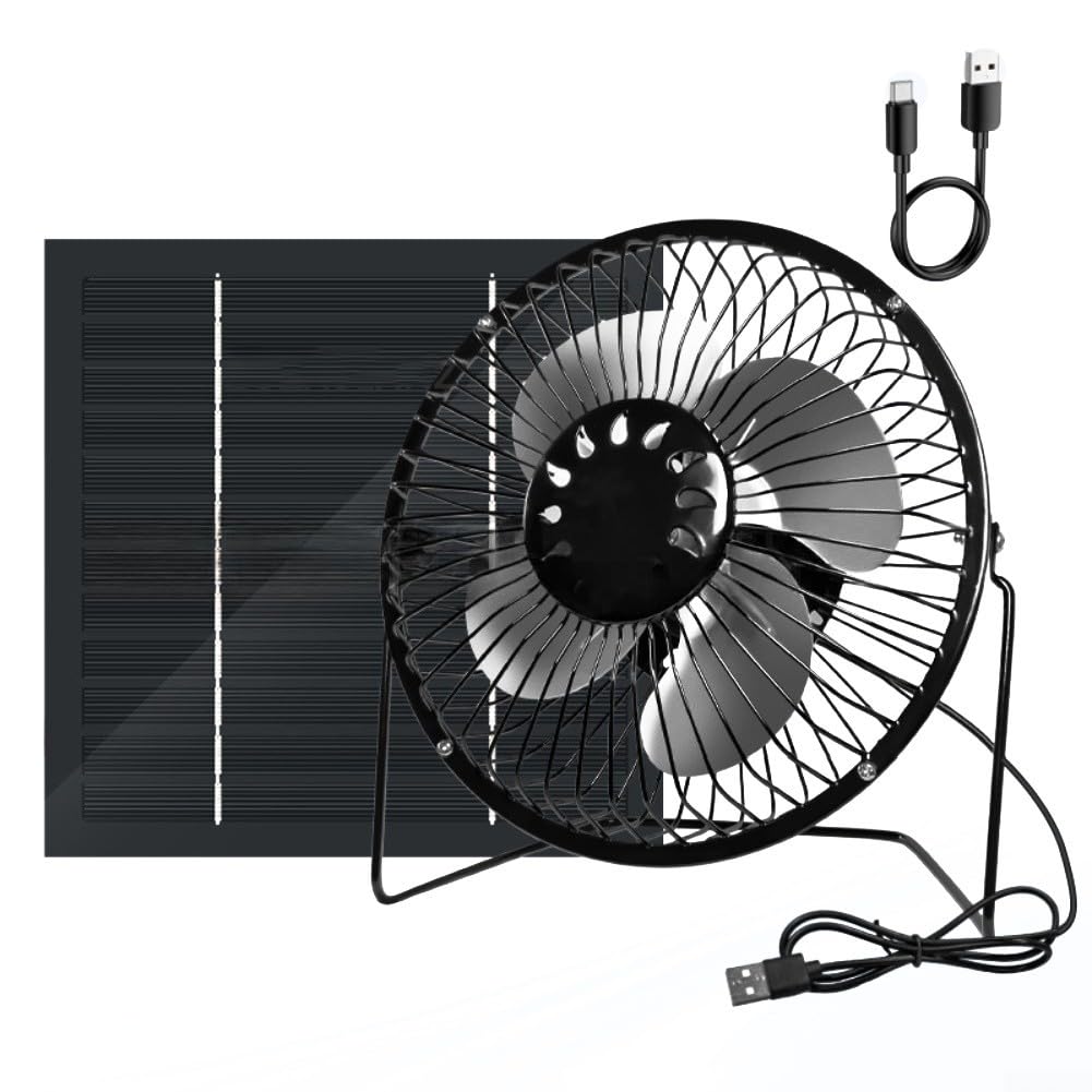 Ventilador de panel solar de 10W en hierro y PET de alta resistencia