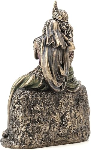 Miniatura 6 de Veronese Design Radha de 6 34 pulgadas de alto Radha apoyado en Krisna Escultura de resina bronceada fundida en frío Figura de Dios hindú