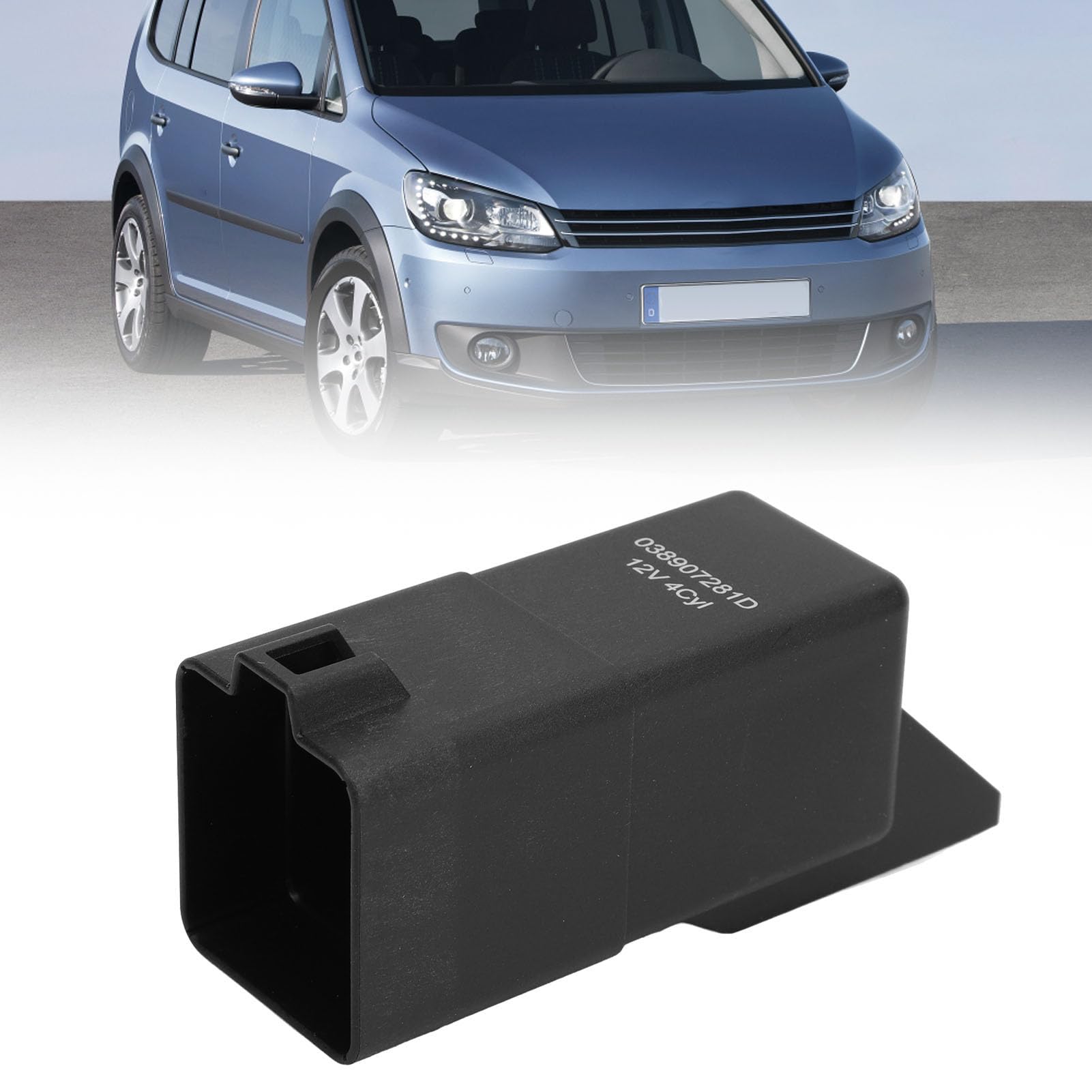 Relais de Bougies de Préchauffage à 9 Broches 0281003038, 038907281D, unité de Contrôle de Performance Stable, Compatible avec Altea, Matériau ABS, Tension 12 V