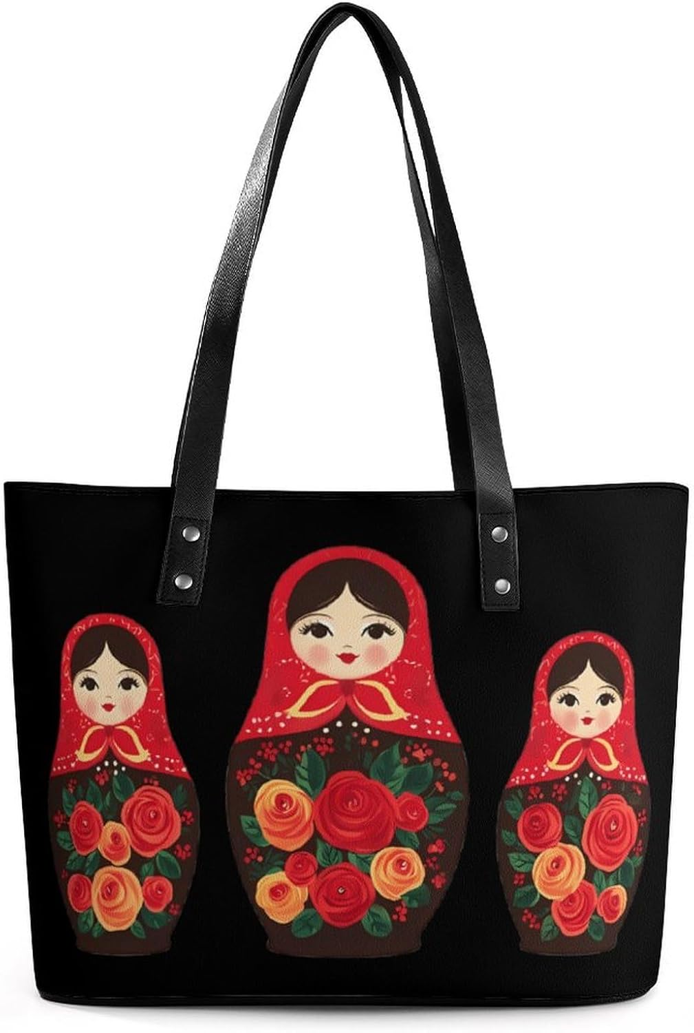 Russian Nesting Dolls Women's Satchel Handbags Tote Shoulder Bag Purses for Travel Shopping Work