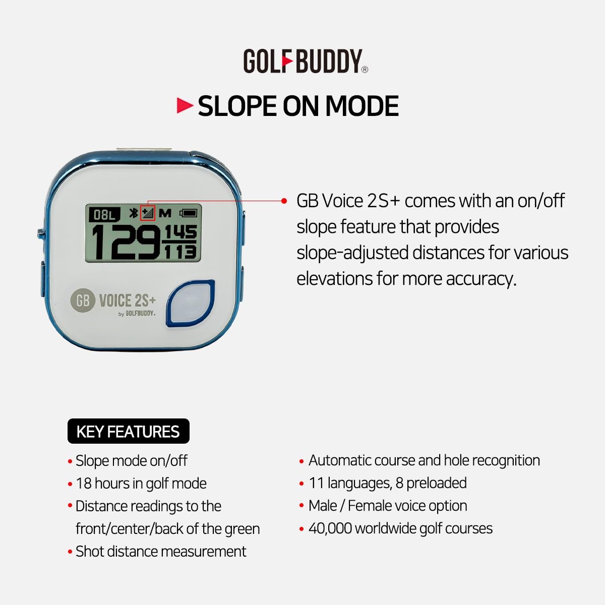 Golf Buddy GolfBuddy Voice GPS Amu00e9liorez Votre Jeu De Golf