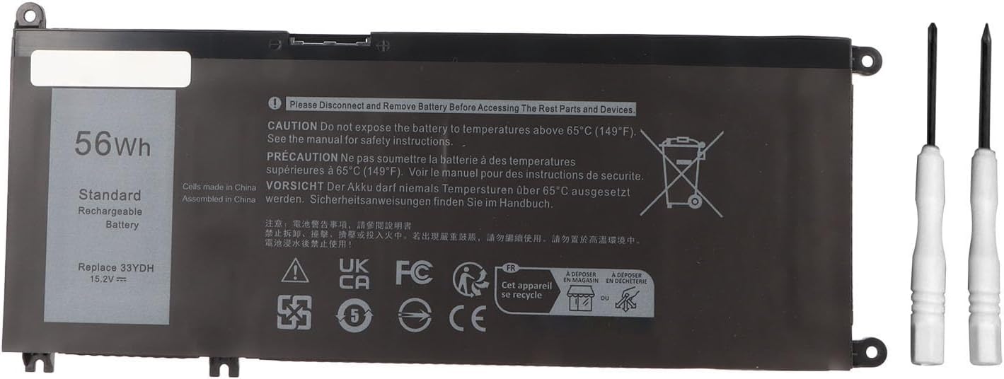 XUMIUZIY 33YDH Laptop Battery, 56Wh Replacement Battery for 17 7000 7577 7773 7778 7786 7779, G3 15 3579, G3 17 3779, 15 5587, G7 15 7588, Latitude 15 3590 3580, 14 3490 Laptop