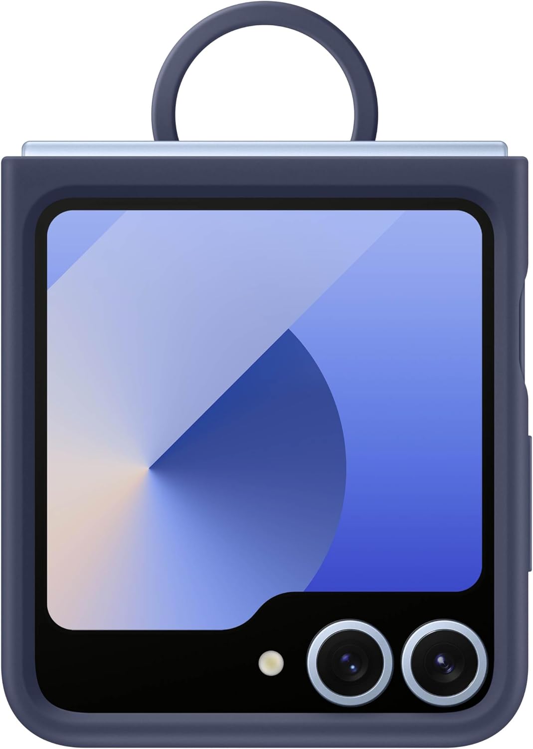 Samsung Galaxy Z Flip 7 FE, Flip 6 Silicone Phone Case, Protective Cover with Built-in Ring, Nonslip Grip, Slim, Soft, Comfortable Design, US Version, Navy