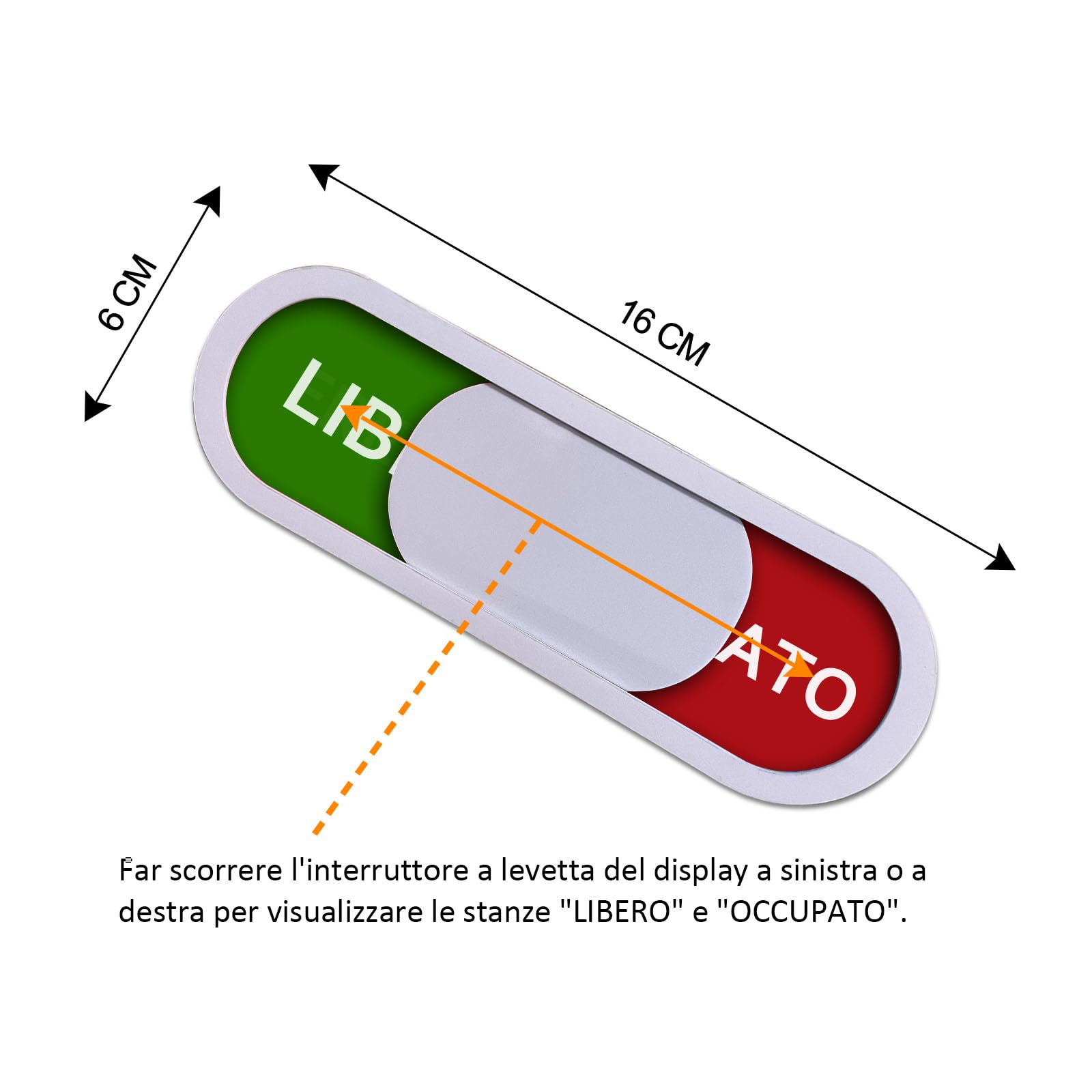 Andchi 2pcs LIBERO OCCUPATO Cartelli scorrevoli Autoregistrazione Cartello per porta Cartello ufficiale per ufficio Per uffici e altri luoghi pubblici