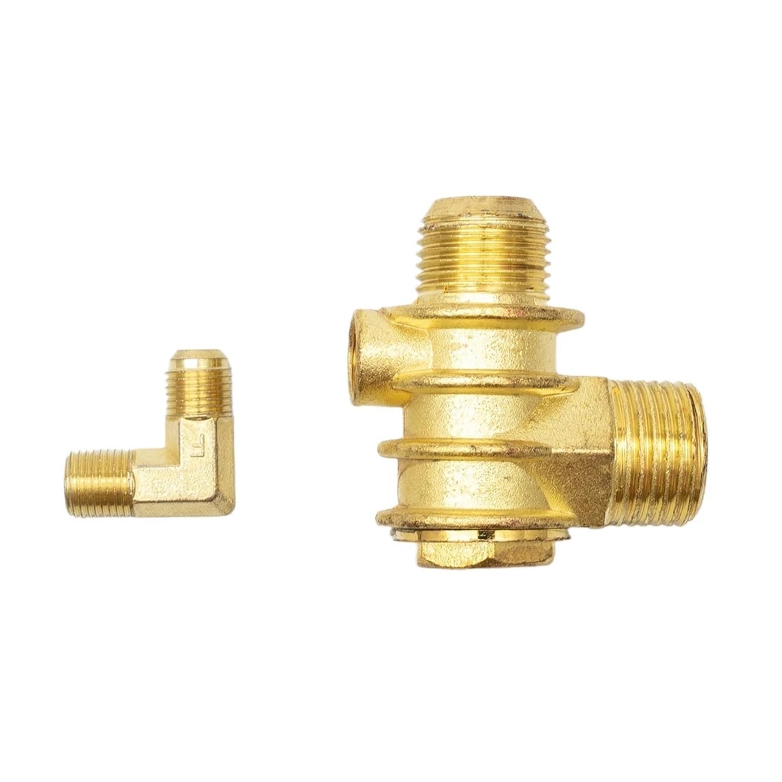 Tap Valve Male Thread Check Valve Connector with 3-Port Zinc Alloy for Air Compressor Parts Accessory 20 * 19 * 10mm