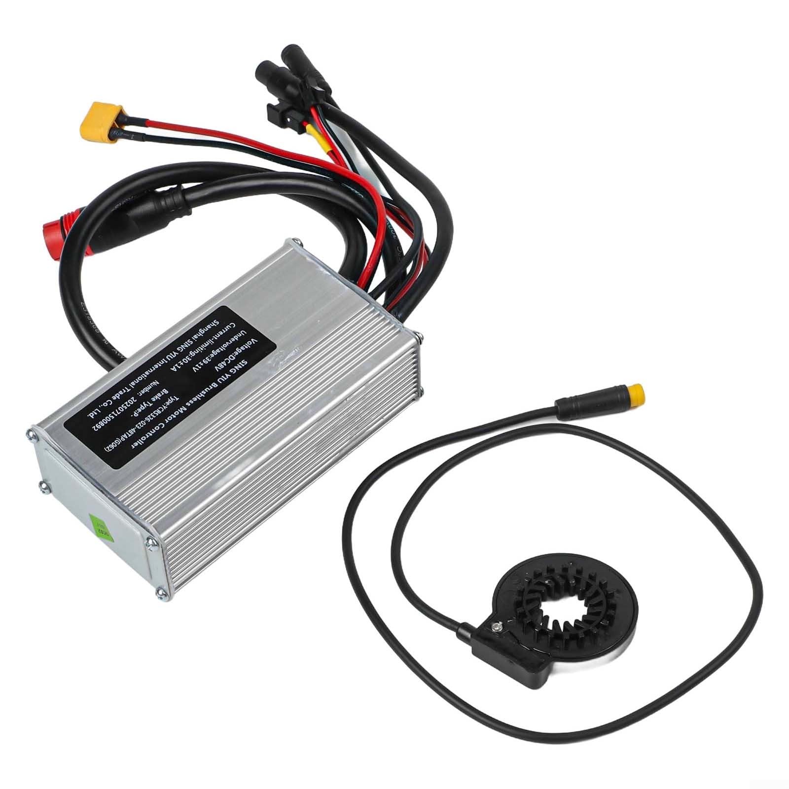 48 V 30 Amp Brushless Ebike Controlador de onda sinusoidal para Bafang para G062 Hub Motor 750W 1000W FAT Motor Carcasa de aluminio con alambre de lámpara