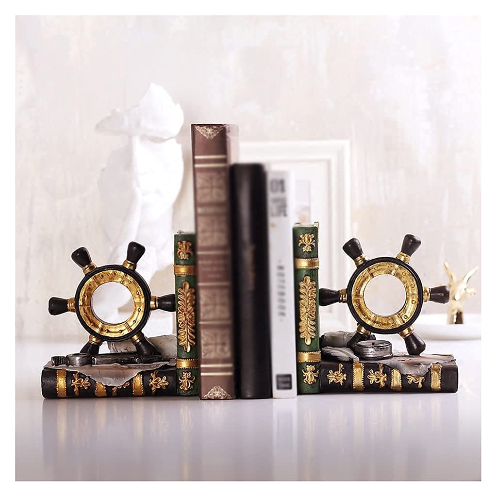 Fermalibri decorativi decorativi fermalibri, decorazione per scaffale per libri, stile retrò, per libri pesanti, creativi, per ufficio, soggiorno, decorazione per libri, fermalibri per scaffali (B)