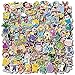 FENGLING Grand Pack amérique Europe Animation et Pokemon Pikachu Dessin animé étanche PVC Autocollants pour Ordinateur Portable Casque vélo Bouteille 300 pièces