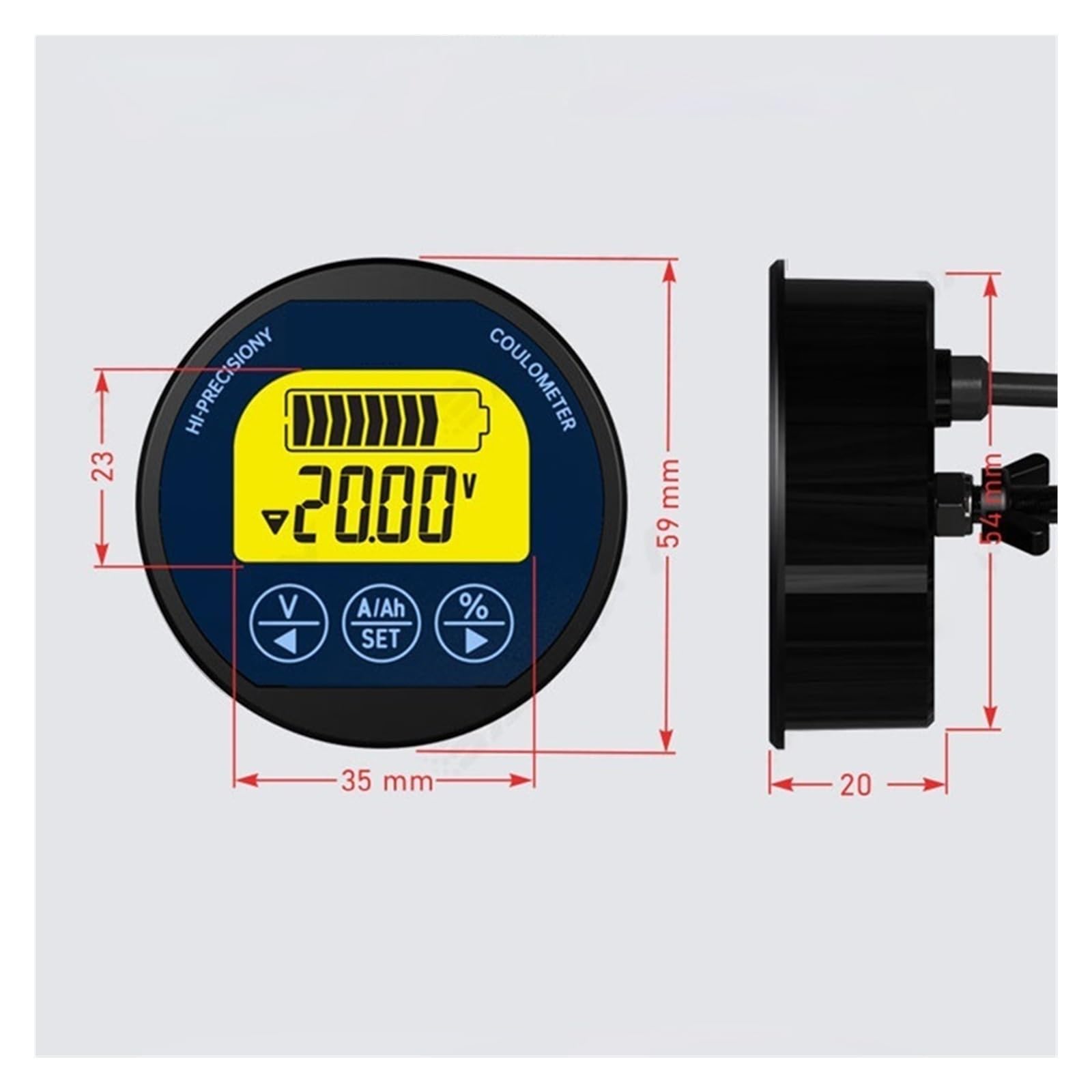 8-120V wodoodporny Tester pojemności baterii 50A/100A/350A Coulometer miernik napięcia prądu wyświetlacz LCD do litowych Precyzyjne Wykrywanie(8-120V 100A(0-150A))
