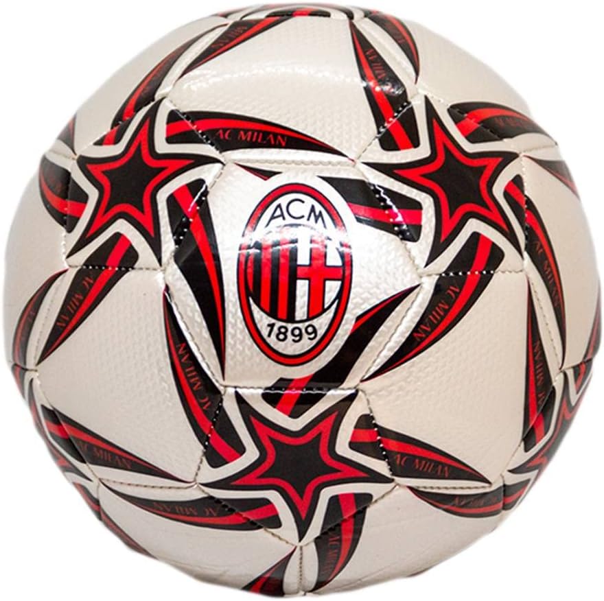 Mondo Toys - A.C. Milan Pro Stitched Football - Official Product - Size 5-400 g - Red Black - 13448