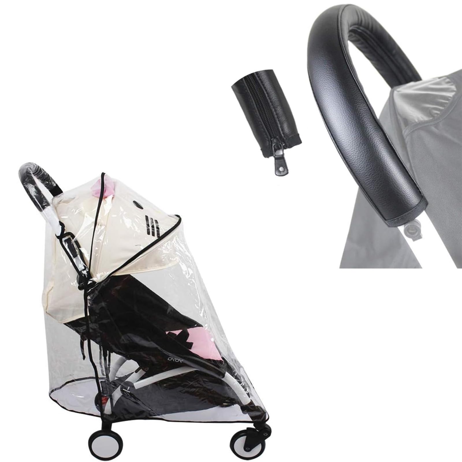 Baby Stroller Protective Handle Cover and Rain Cover for Babyzen YOYO, Stroller Accessories for Babyzen Yoyo Yoya