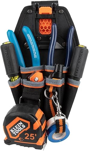 Miniatura 8 de Klein Tools Bolsa de herramientas MODbox de 55830MB, 6 bolsillos, bolsa de herramientas para electricista, se fija y suelta rápidamente de