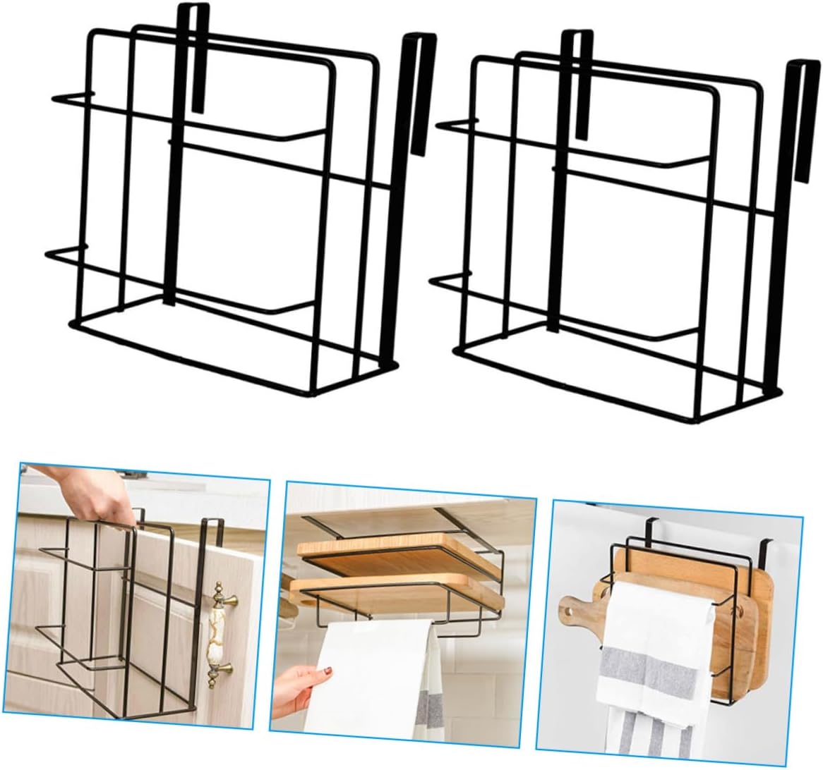 MAGICLULU 2pcs Cabinet Door Organizer Set Kitchen Door Storage Rack Towel Rack Organizers Light and Convenient Space-Saving