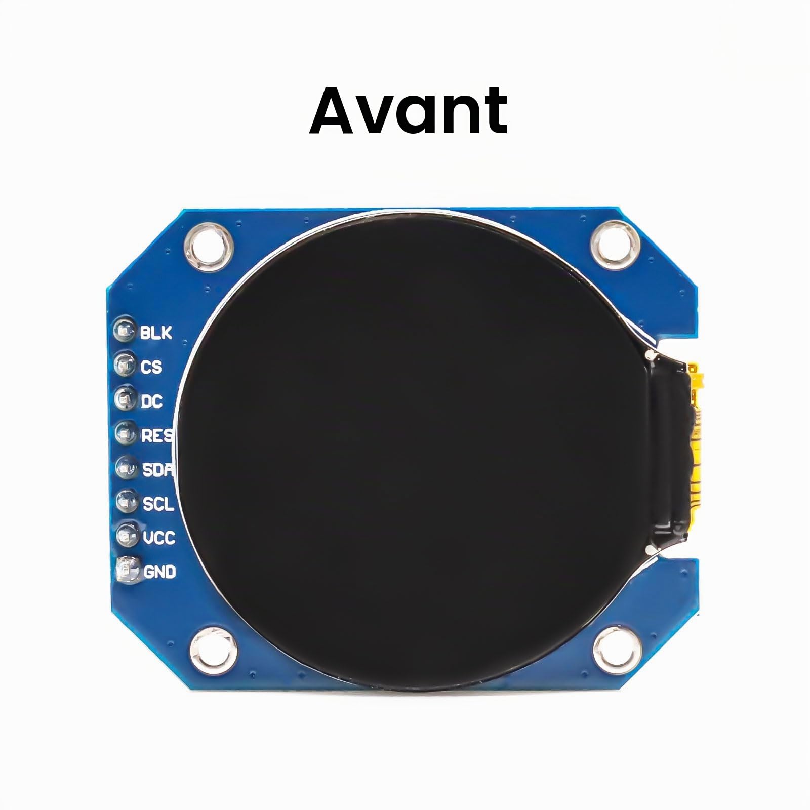 ARCELI 5Pcs GC9A01 Ecran TFT Rond de 1,28 Pouces avec résolution 240 x 240 et Interface SPI pour Arduino, Module d'affichage LCD DC 3,3 V pour appareils d'affichage