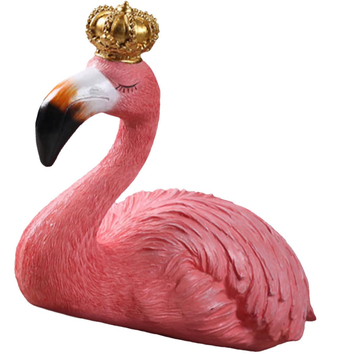 Sculpture Flamant Rose Ornement Décoratif en Résine Haute Qualité