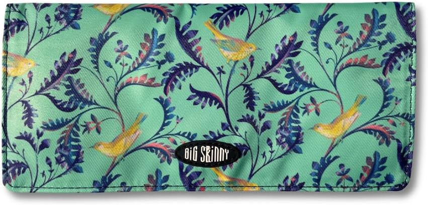 Big Skinny Women's Executive Bi-Fold Checkbook Slim Wallet, Holds Up to 40 Cards