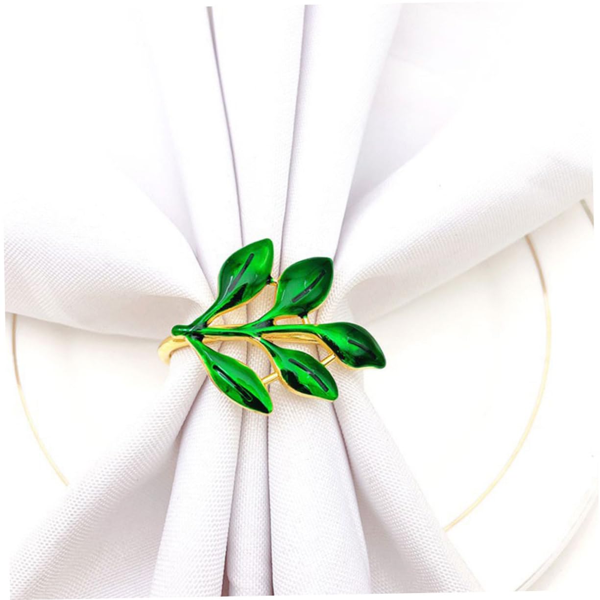 Alipis 5 Sätze Serviettenschnallen Aus Metall Im Blattdesign Tischdekoration Für Hochzeit Weihnachten Und Besondere Anlässe Geeignet Für Servietten 6 Stück * 5