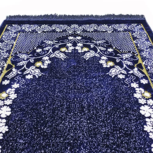 Tapete de oración islámico Modefa de terciopelo azul miniatura 4