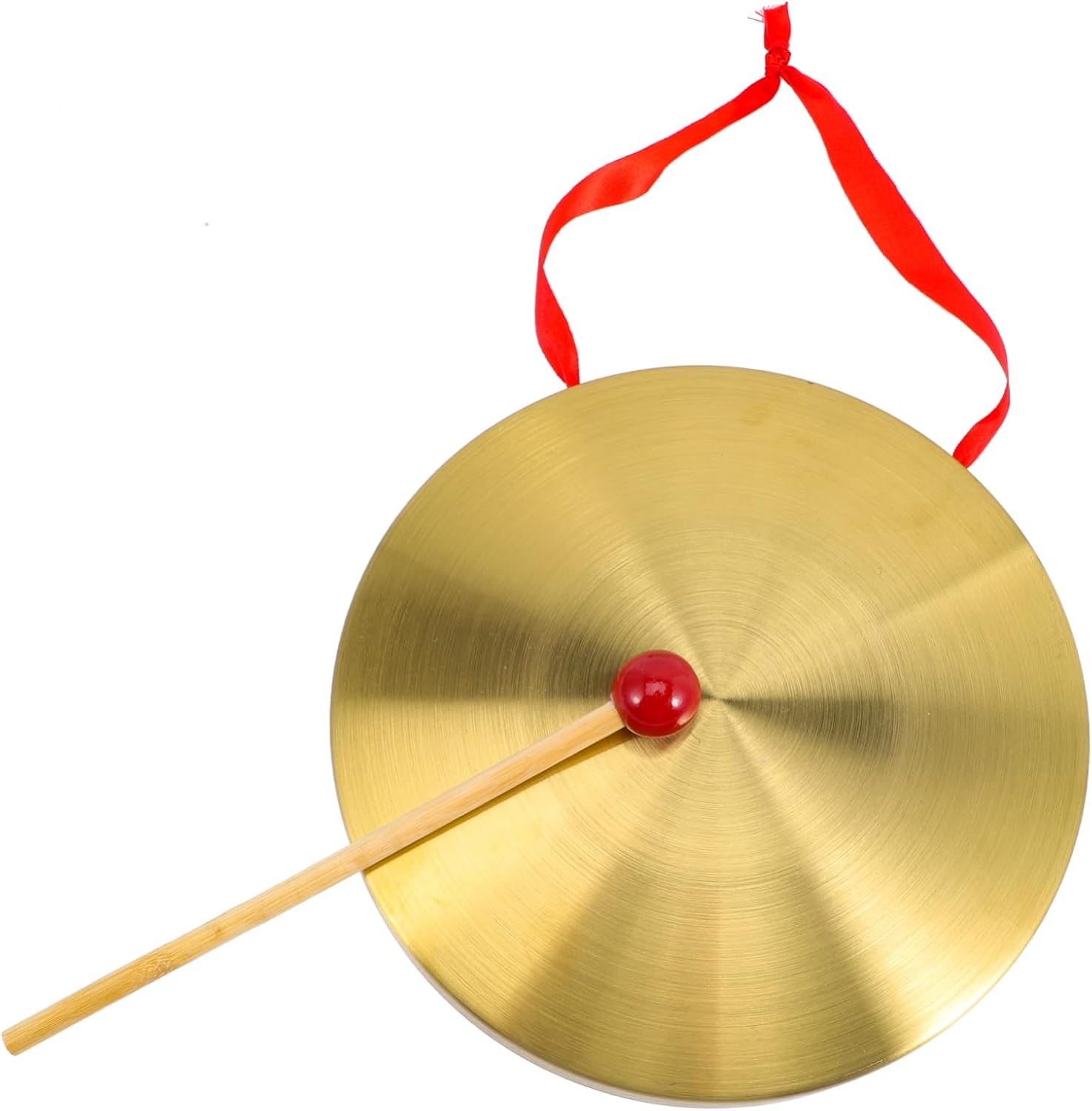 Milisten Funny Gong Toy Handheld Gong Instrument Great for Boys and Girls to Learn Rhythm for Party Games Home Decor Random Style