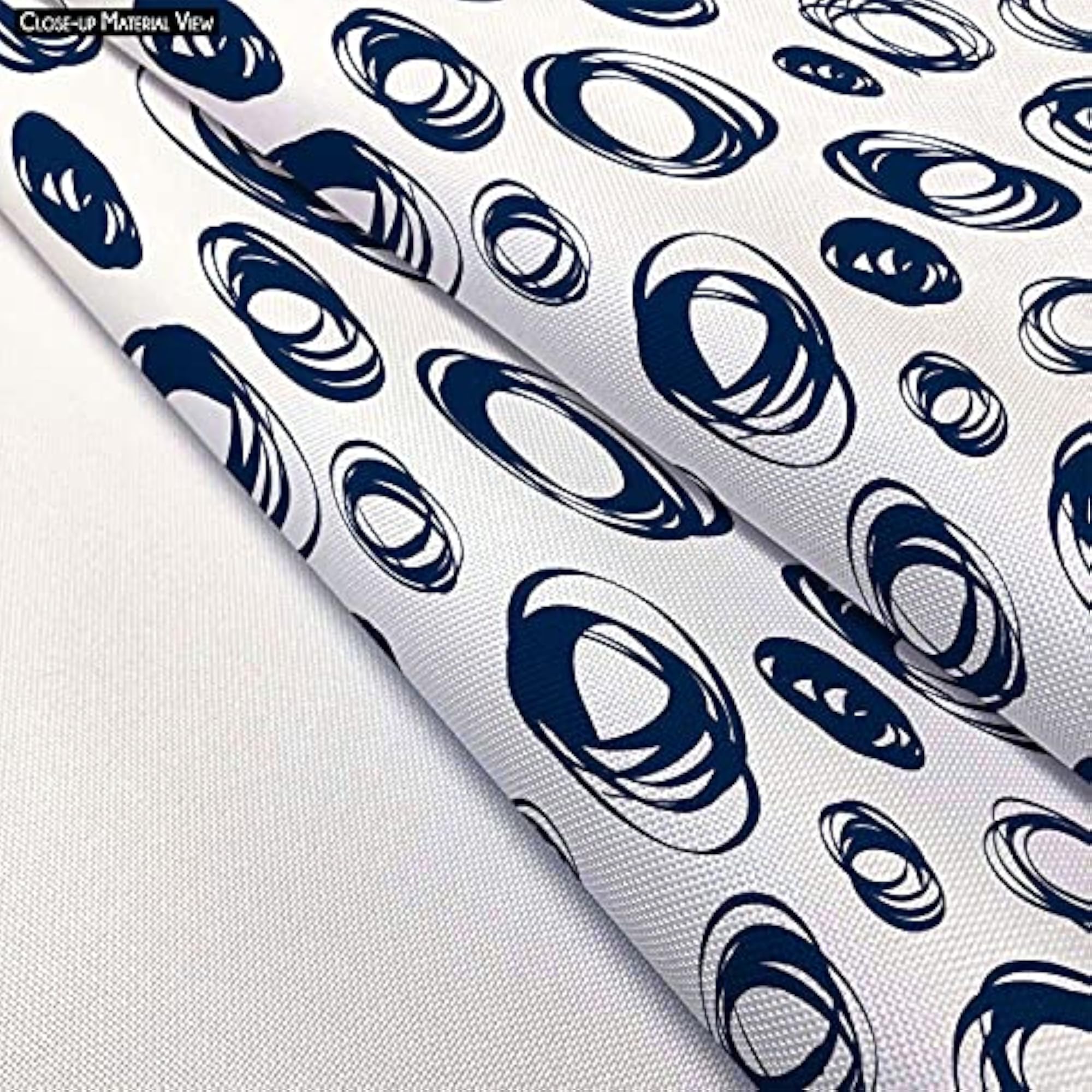 Doodle Contrast Cotton Canvas Table Cloth Cover for Dining & Center Table
