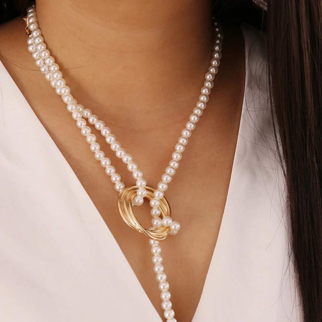 Layered Necklace with Plated Jewellery