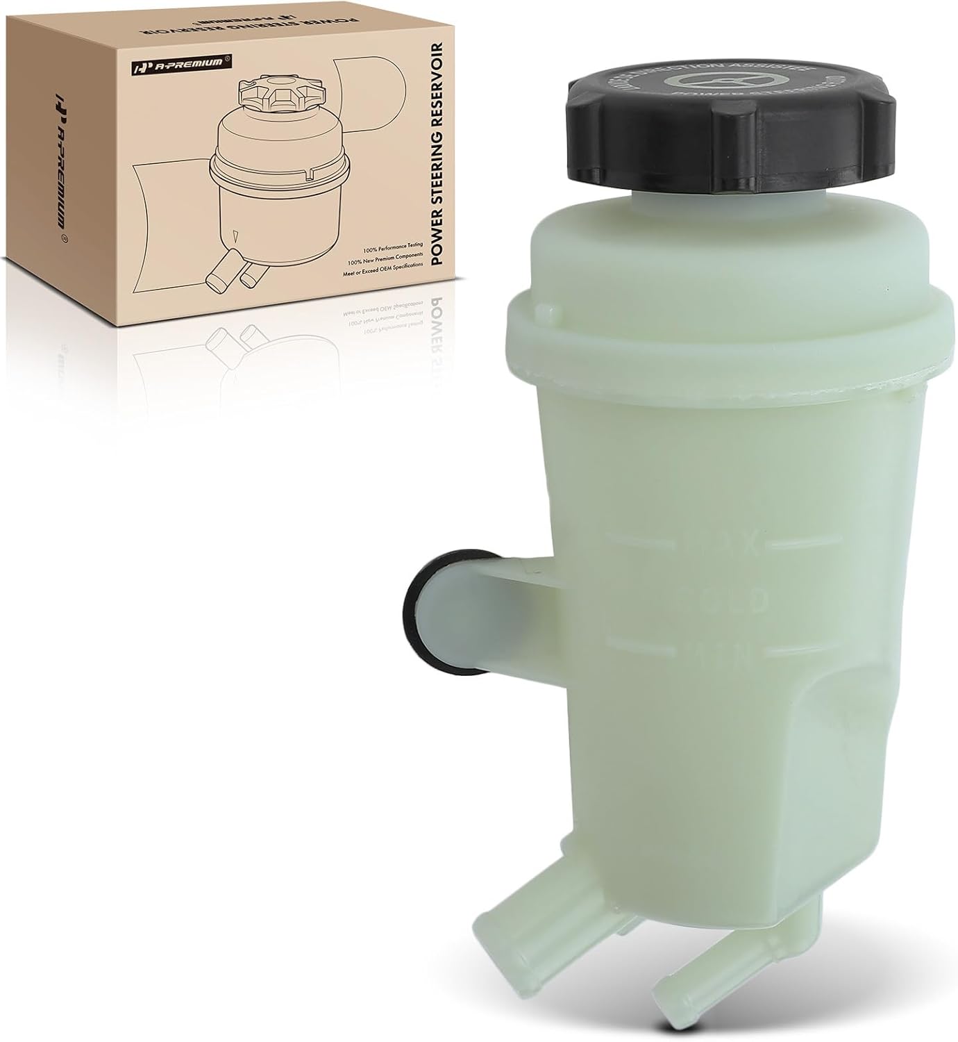 A-Premium Power Steering Reservoir/Tank with Cap Compatible with Ford Focus 2000 2001 2002 2003 2004 2005