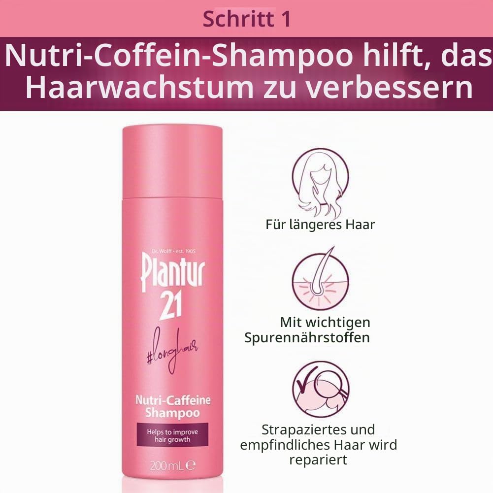 Plantur 21 #longhair Shampoo Conditioner und Haarserum f眉r langes und brillantes Haar | Komplettset verbessert das Haarwachstum und strapaziertes Haar | ohne Silikone