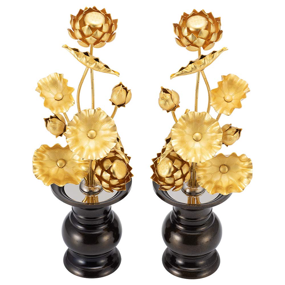 Amazon｜仏壇屋 滝田商店 常花 極上品 花立付 6寸(一対) 総高さ