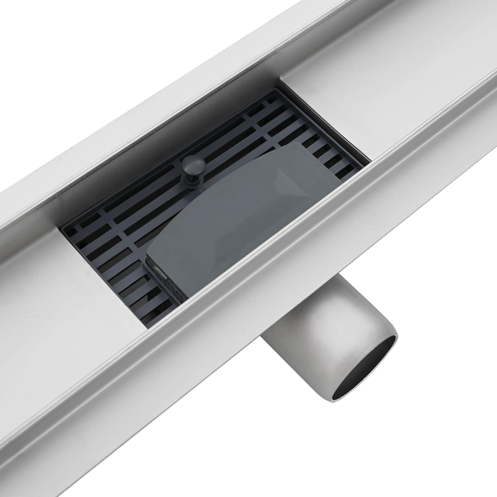 Drenaggio Doccia con Design a Striscia Argento 80 cm, Articoli di ferramenta,Prodotti Idraulici,Ferramenta per la Riparazione di impianti Idraulici,Articoli per idraulica, 3.053kg-42015958