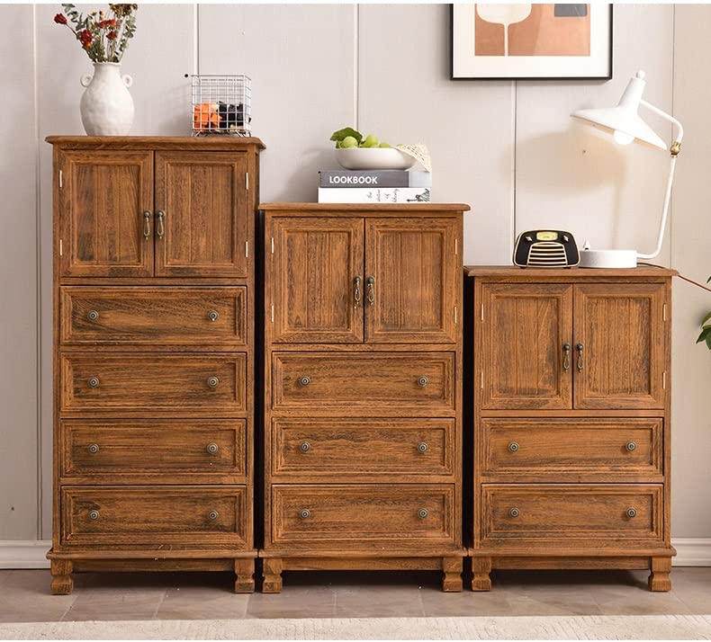 Amazon｜カントリーチェスト、レトロ無垢材モダンキャビネット、寝室