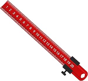 20/30/40cm Measuring Ruler Woodworking Ruler Metal Slide Stop Ruler ...