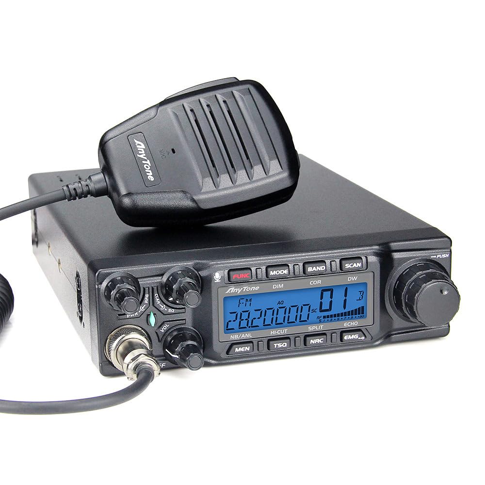 10 Meter Mobile Radio for Truckers AT-6666PRO 80W High Power Ham Mobile Transceiver AM 80W PEP FM 50W