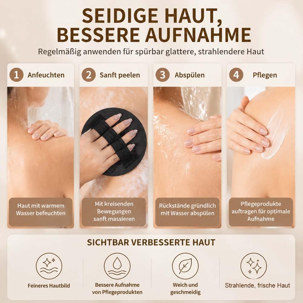 Schmerzfreier Peelinghandschuh,Peelinghandschuh FüR Dusche Gummi,Tiefenreinigung,StrapazierfäHiges Gummi,Leicht AbzuspüLen,Wiederverwendbar,FüR Frauen Und MäNner (6 Stück-A)