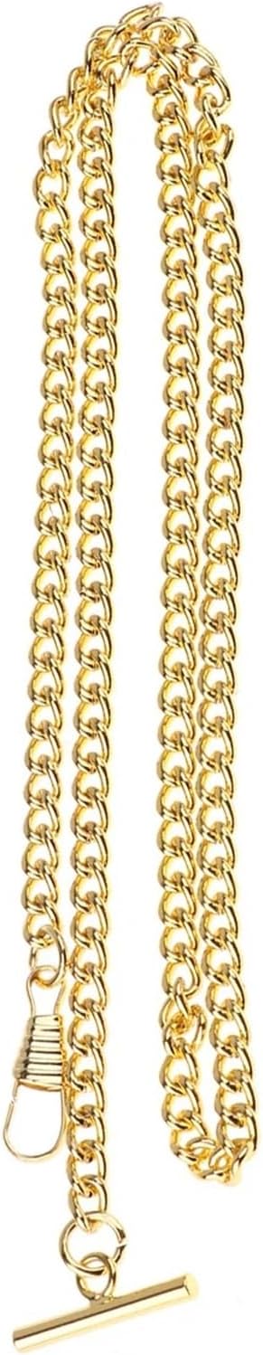 Pocket Watch Swivel Clip Chain 20pcs Vintage Vest Waistcoat Pocket Watch Chain T Bar Lobster Clasps Key Link Charm Gifts for Friends