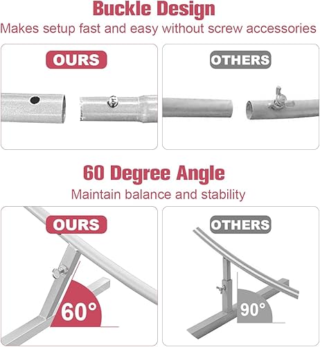 Miniatura 4 de Soporte redondo de arco de boda de 7 pies con base de metal para decoración de globos de flores, marco de fondo circular para ceremonia, fiesta de