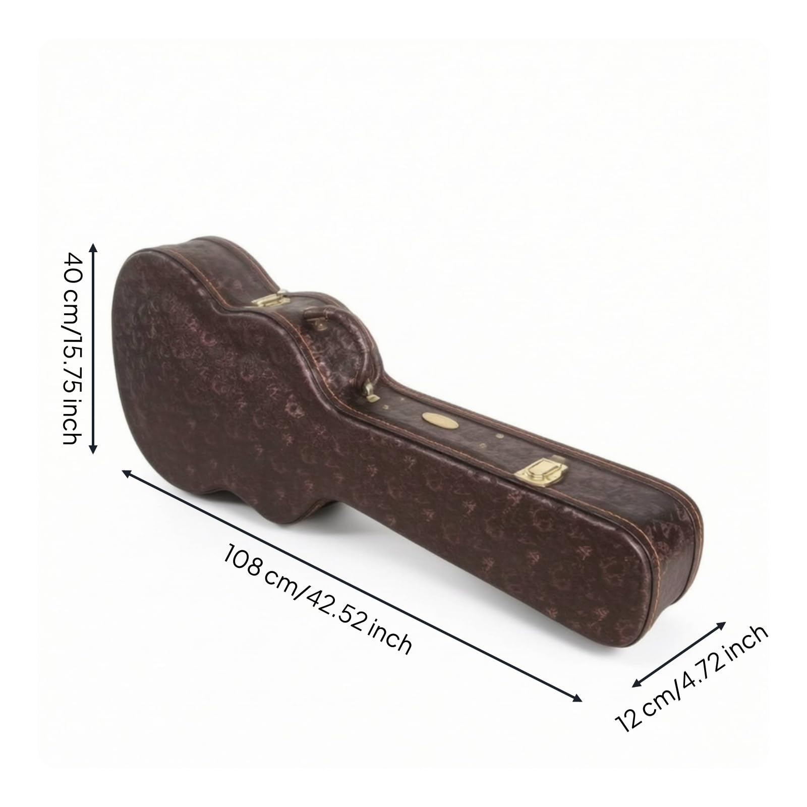 Estuche Guitarra Rígido Funda Rígida Portátil para Ensayos, 39 Pulgadas