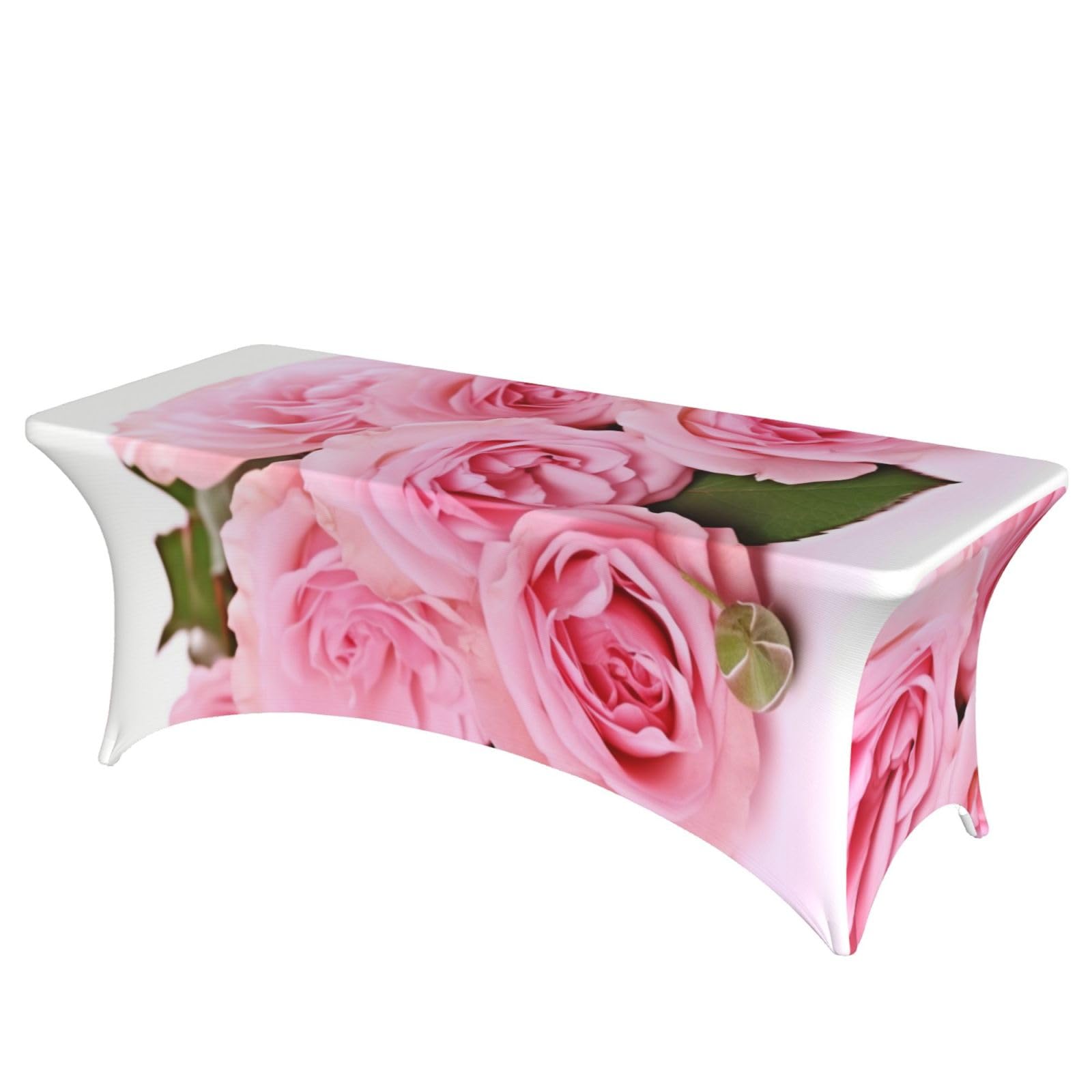 Nappe rose de fête pour table rectangulaire de 1,8m de mariage et banquet