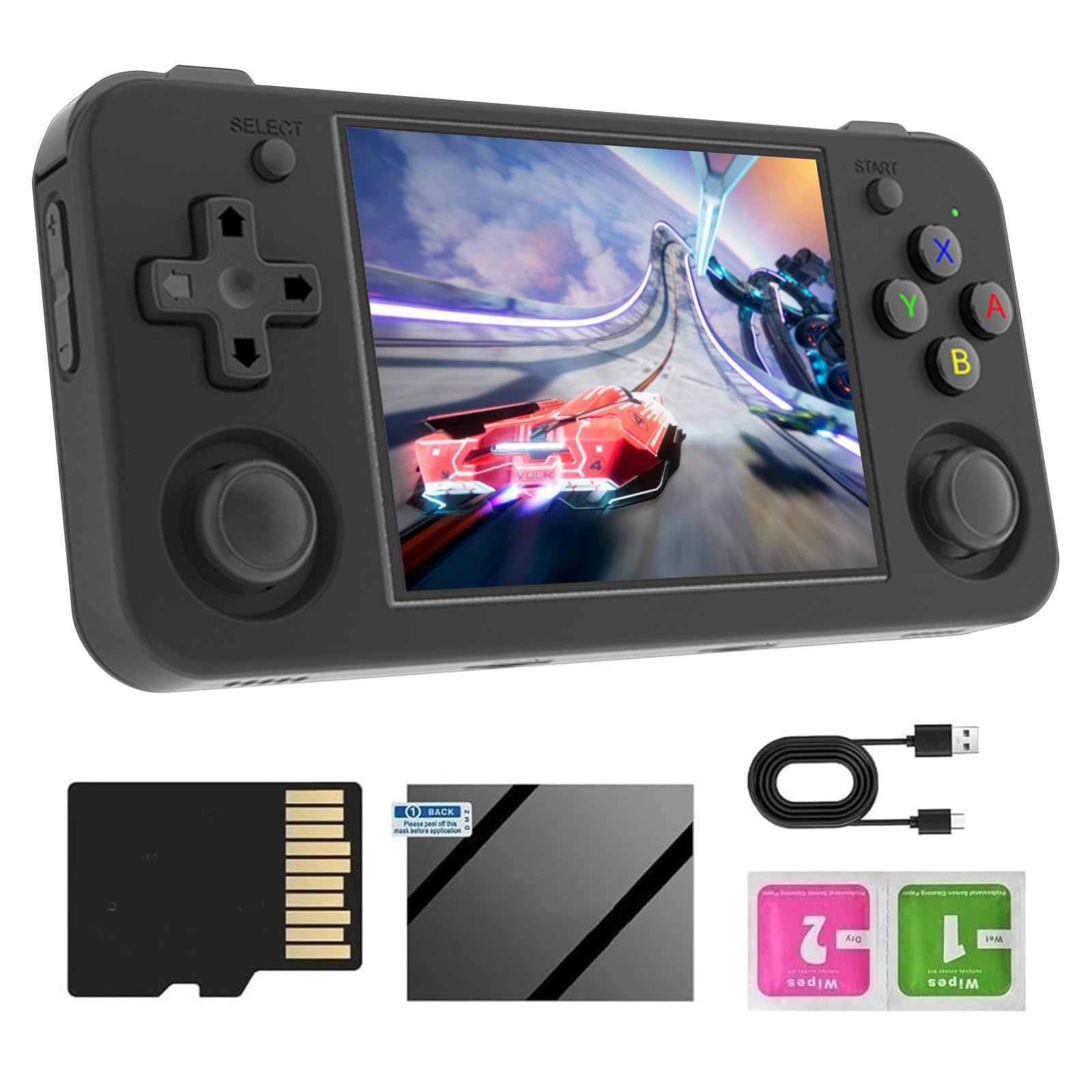 RG35XX H Console Portatile Retrogaming, Sistema Linux 5500 Giochi 64G Videogiochi Portatili, Schermo Da 3,5 Pollici Game Console Supporto Gamepad e Uscita TV, Batteria 3500mAh Console Retro Game