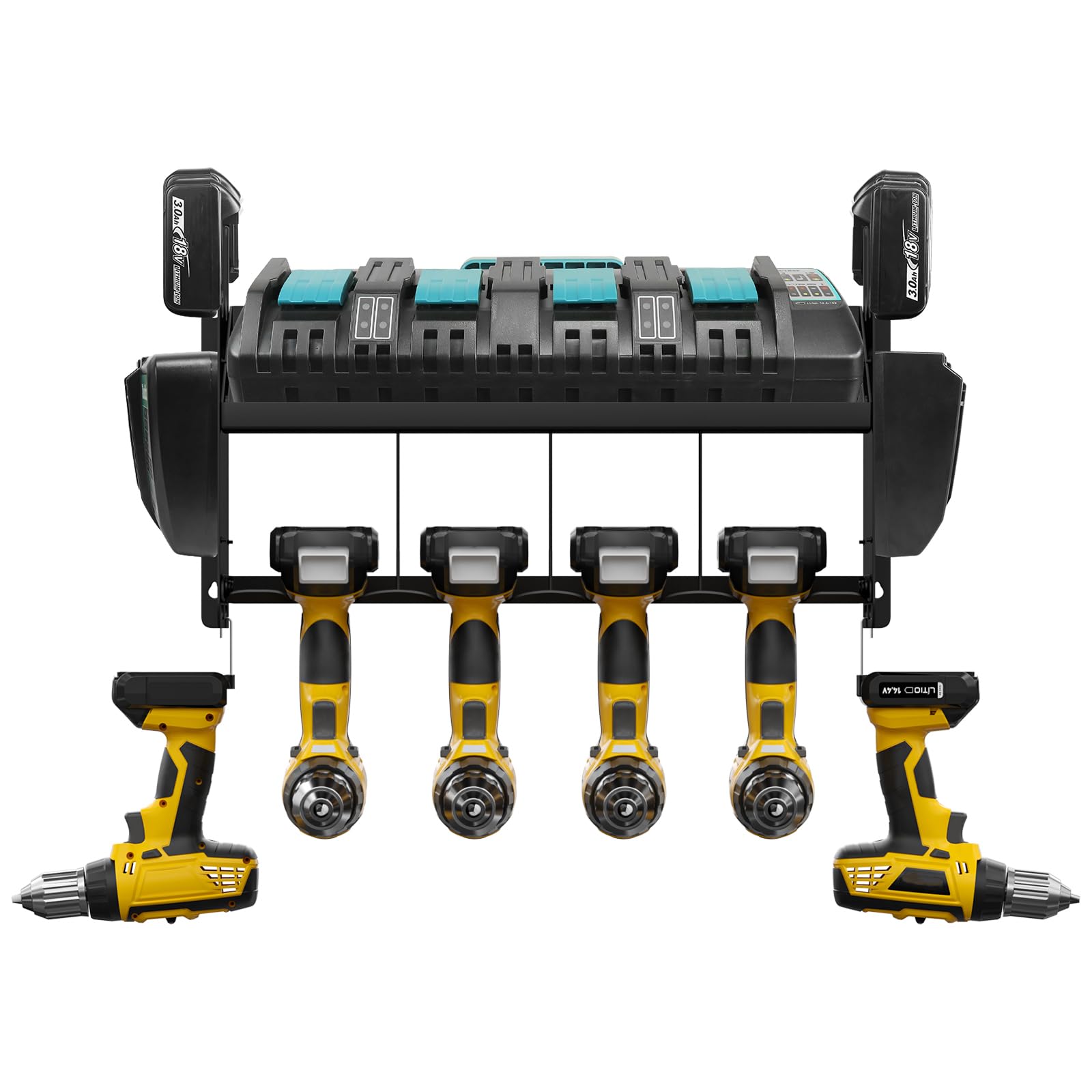 Uchwyt na narzędzia do Makita DC18SF/DC18RC 18V / 14,4 V baterie do stojaka na narzędzia (czarny)