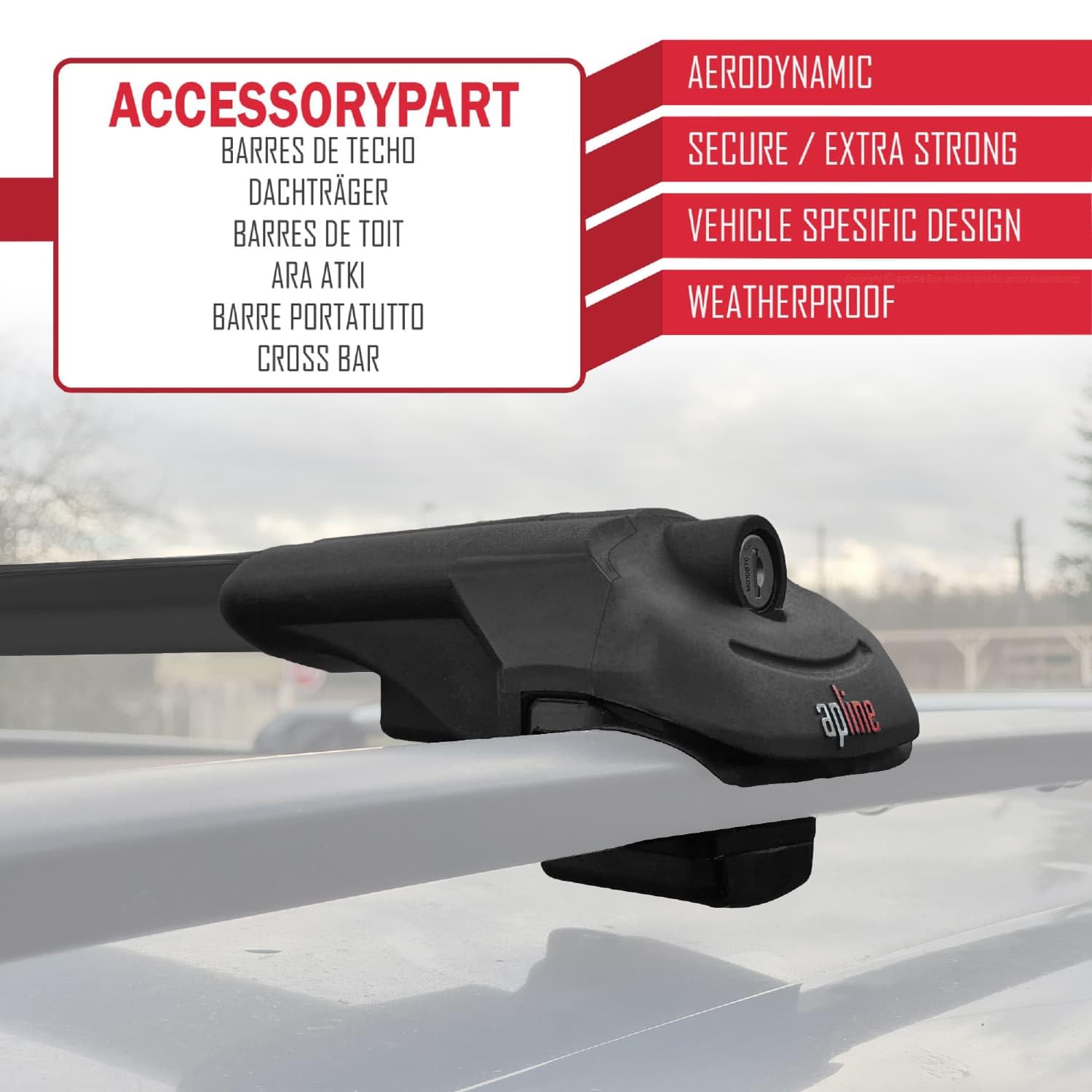 Compatible con VW Tiguan 2025-2026 Ace-1 Barras de Techo Auto Portaequipajes Barras Transversales Negro Aluminio 2 Barras